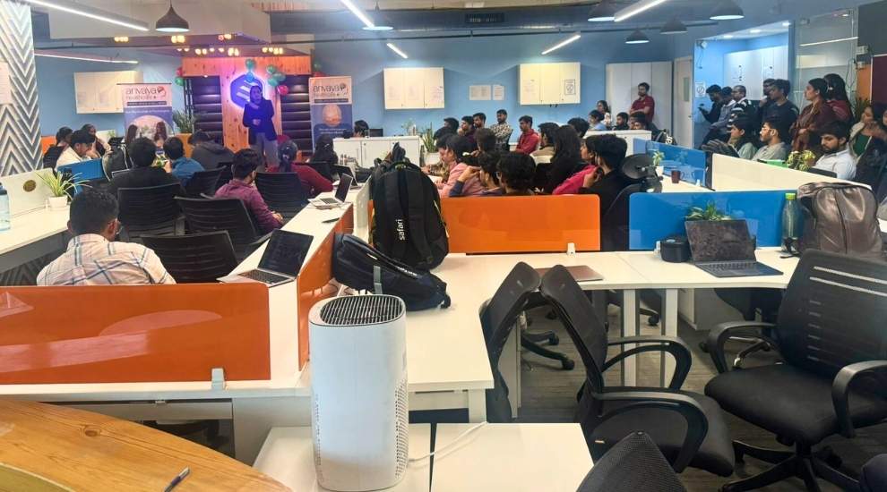 Dr Sneha Sharma is giving mental health awareness to corporate employees