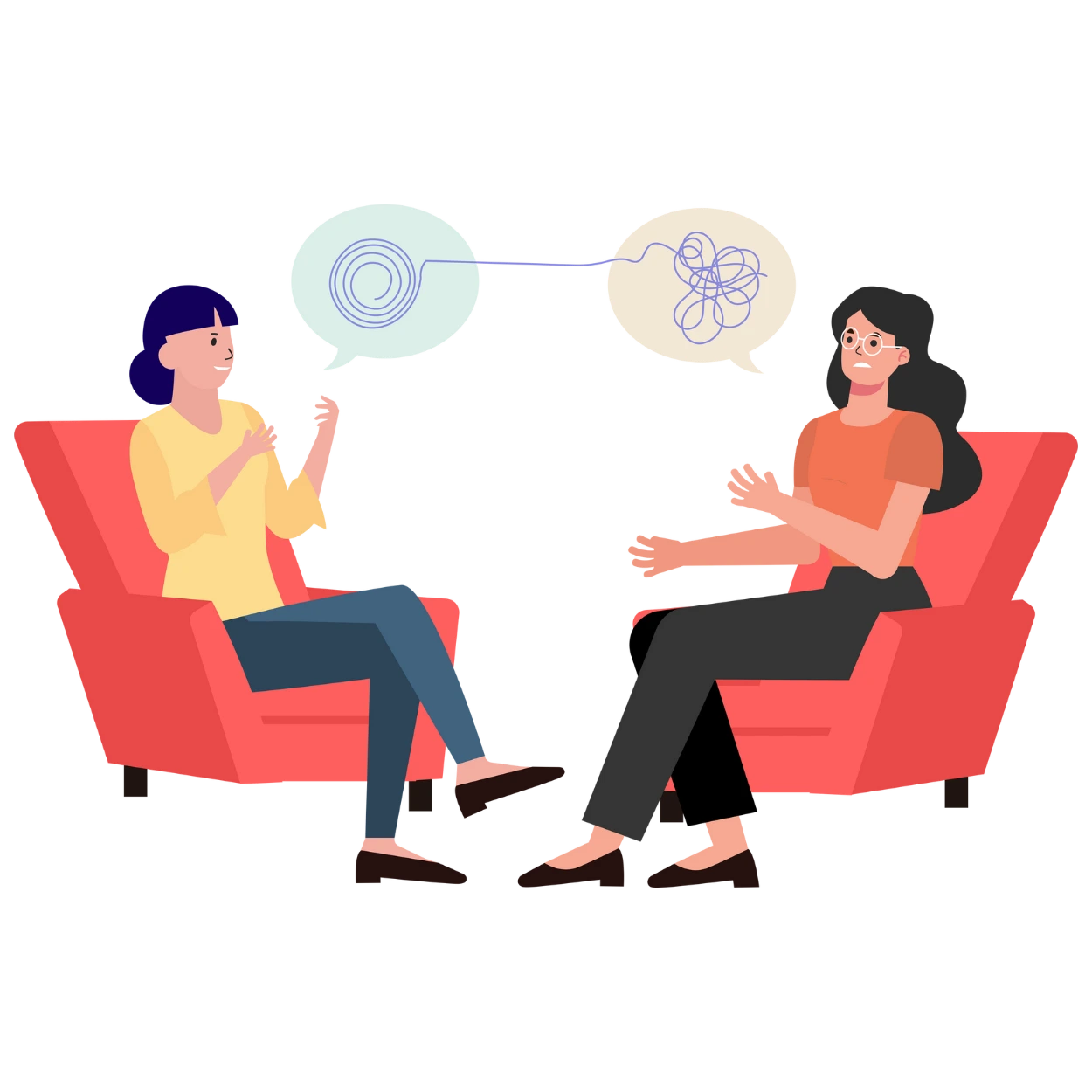 Psychotherapy session in progress