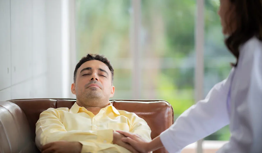 Adult mental health counselling session with therapist