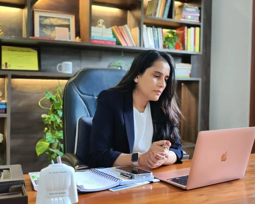 Dr Sneha Sharma providing online consultation for mental health
